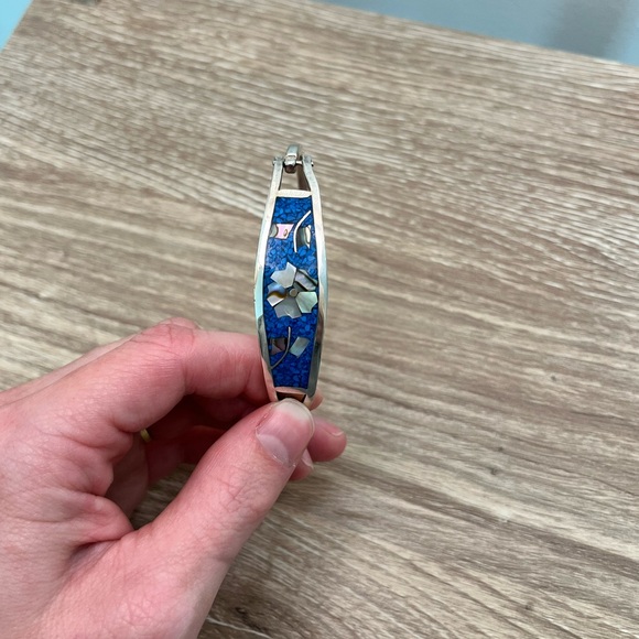 Vintage Alpaca Mexico sterling silver cuff bracelet - Picture 3 of 14